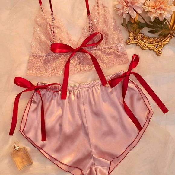 Other - Lace Cami Top & Tie Side Shorts PJ Set